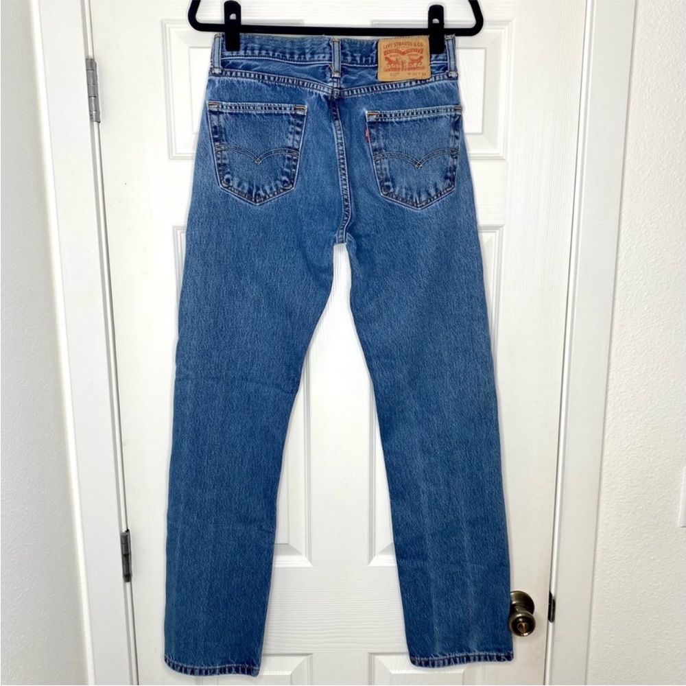 LEVI’S 505 Regular Fit Medium Wash Denim Jeans Blue Size 30x34